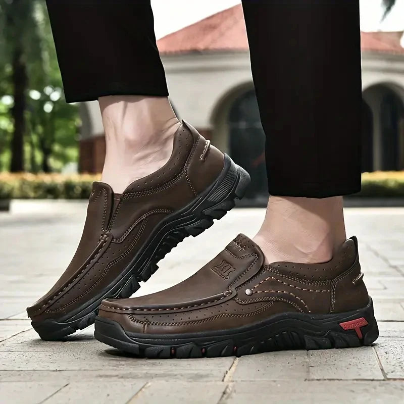 Nature's Shoewear™ Handmade Leather Men’s Casual Outdoor Slip-On Loafers