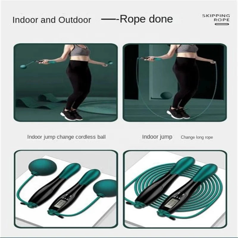 Nature's Shoewear™ Cordless Electronic Jumping Rope with Counting Speed Skipping Counter