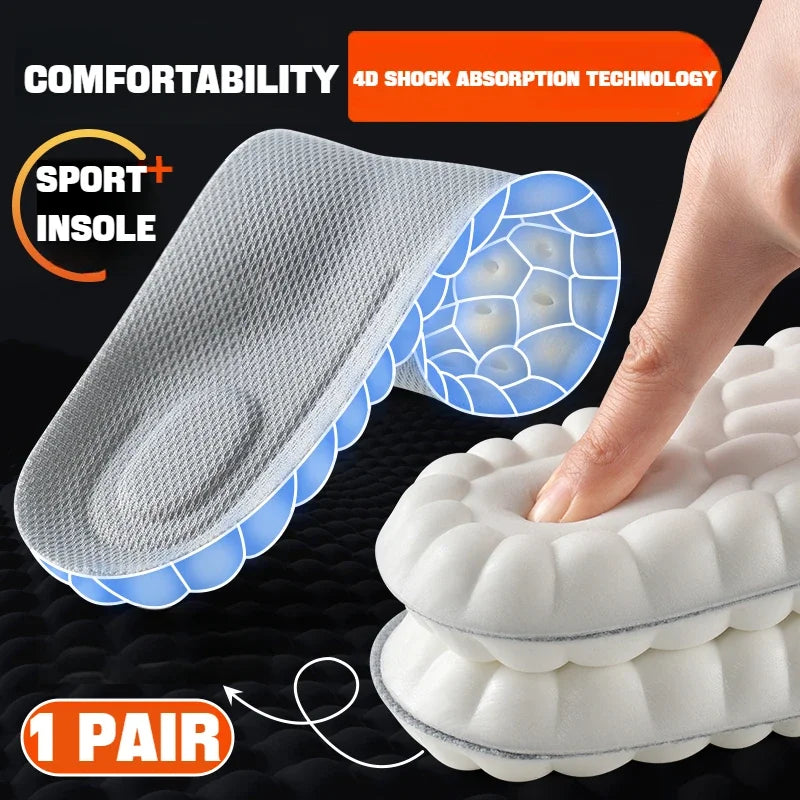 Nature's Shoewear™ 1 Pair 4D Soft Sports Shoes Insoles