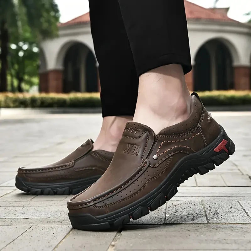 Nature's Shoewear™ Handmade Leather Men’s Casual Outdoor Slip-On Loafers