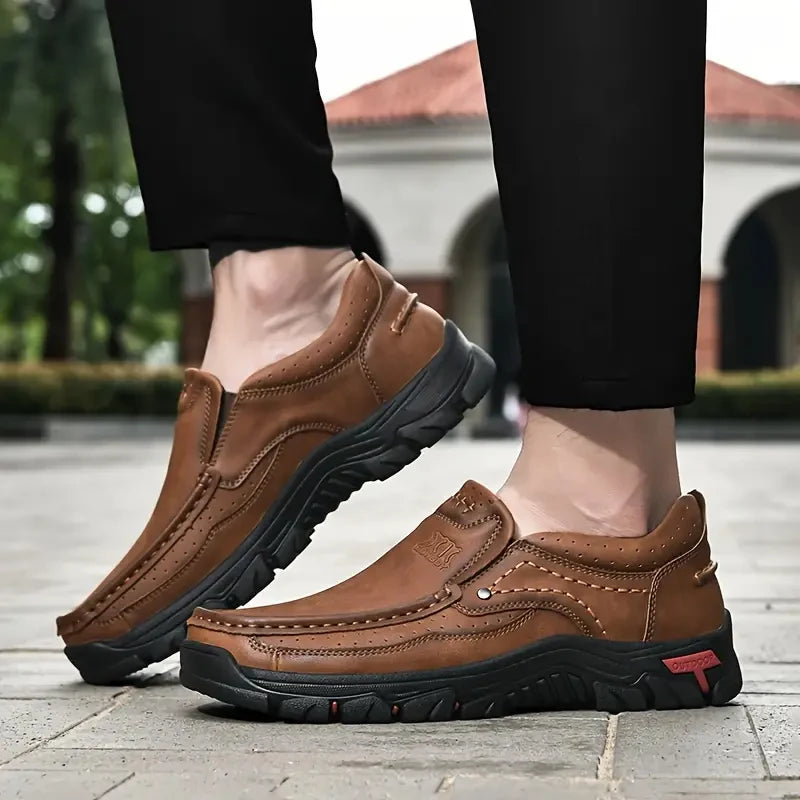 Nature's Shoewear™ Handmade Leather Men’s Casual Outdoor Slip-On Loafers