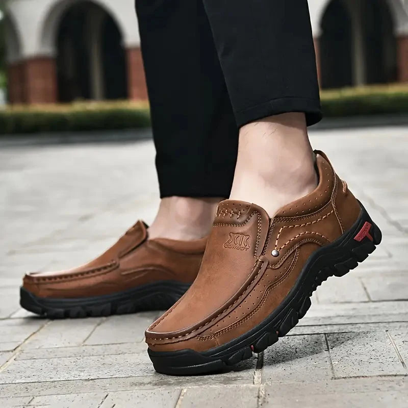 Nature's Shoewear™ Handmade Leather Men’s Casual Outdoor Slip-On Loafers