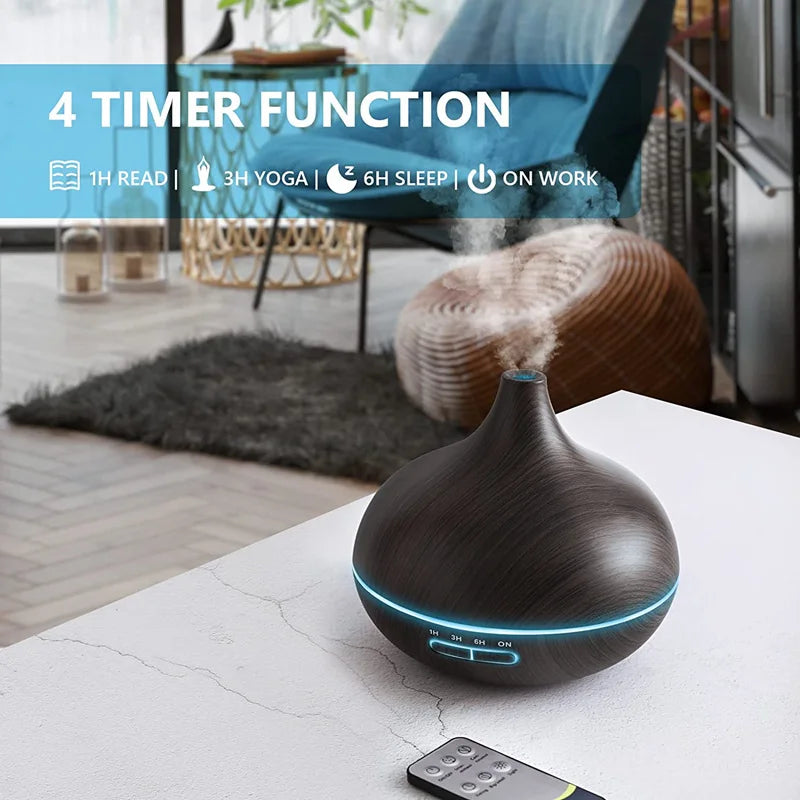 Nature's Shoewear™ 550ml Wood Color USB Aroma Diffuser.
