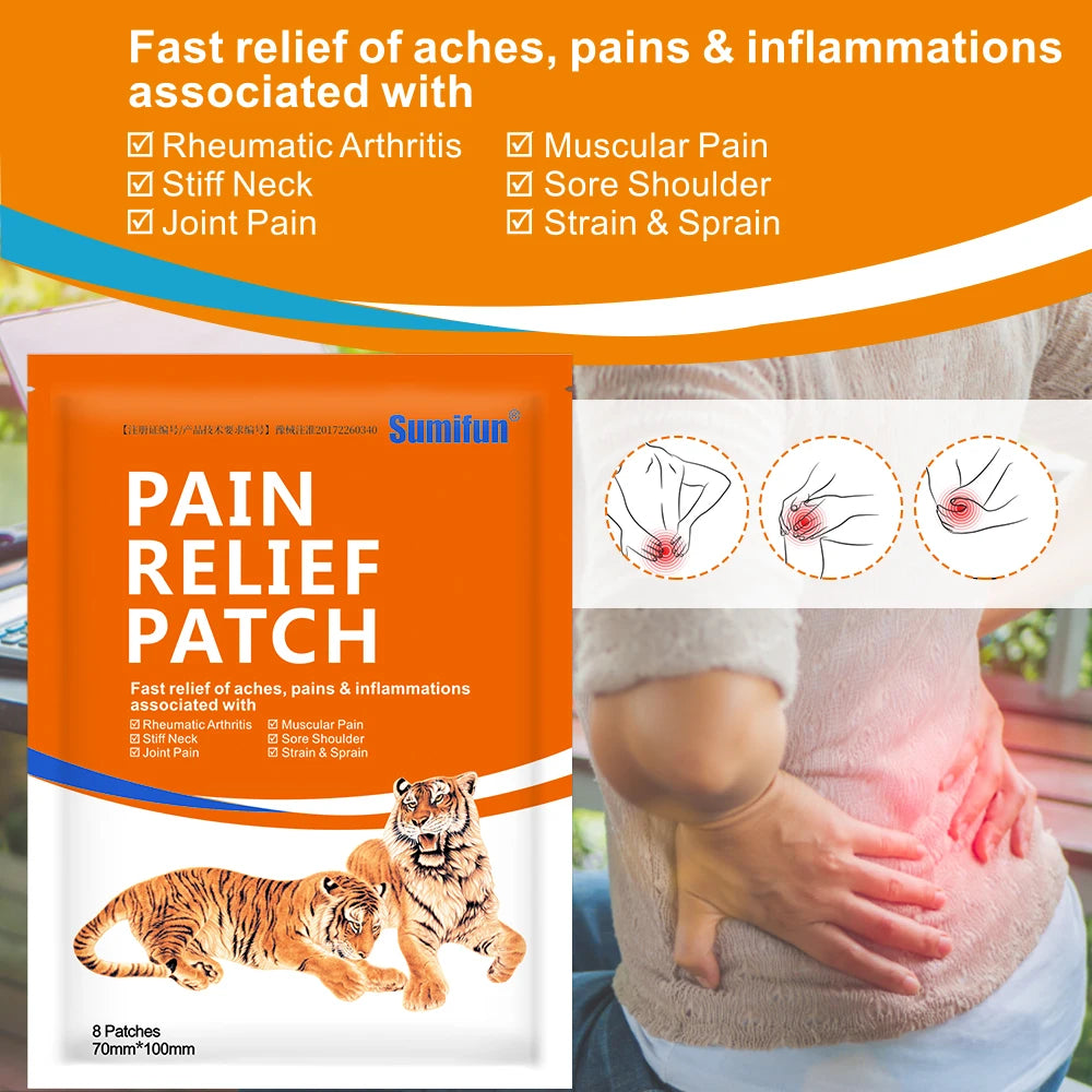 Nature's Shoewear™ Sumifun Tiger Patch Medical Heat Plaster