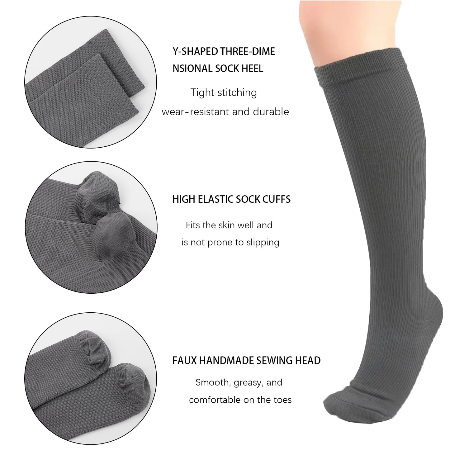 Nature's Shoewear™ Elastic Compression Socks for Cycling and Sports