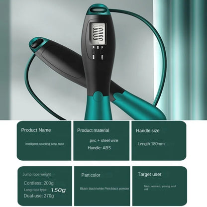 Nature's Shoewear™ Cordless Electronic Jumping Rope with Counting Speed Skipping Counter