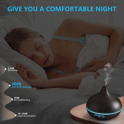 Nature's Shoewear™ 550ml Wood Color USB Aroma Diffuser.