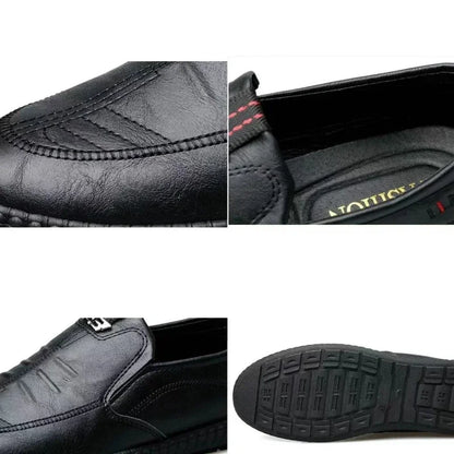 Nature's Shoewear™ Leather Men’s Shoes - Breathable Business Slip-On Loafers