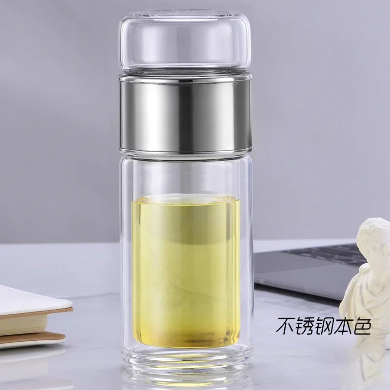 Nature's Shoewear™ Tea Water Bottle - Glass Double Layer Infuser