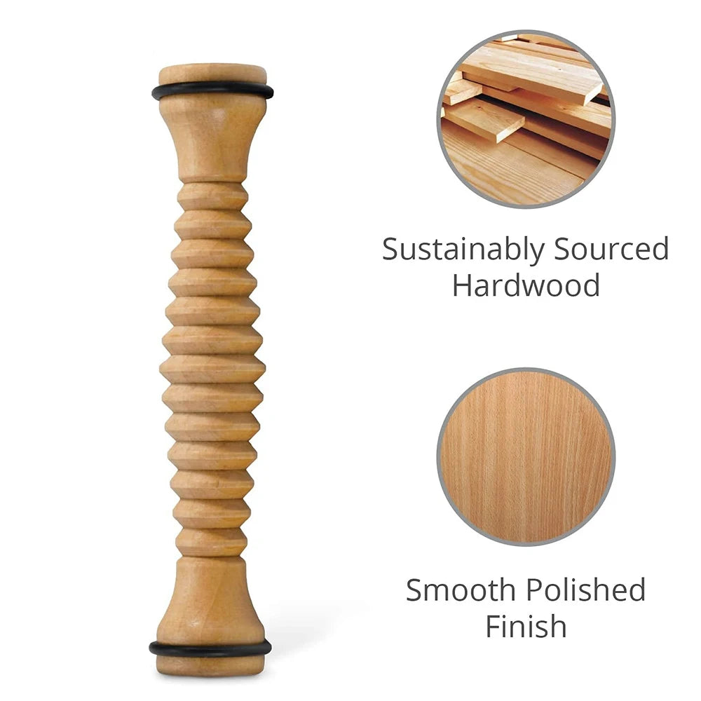 Nature's Shoewear™ Wooden Massager Body Back Wooden Foot Roller