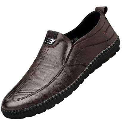 Nature's Shoewear™ Leather Men’s Shoes - Breathable Business Slip-On Loafers