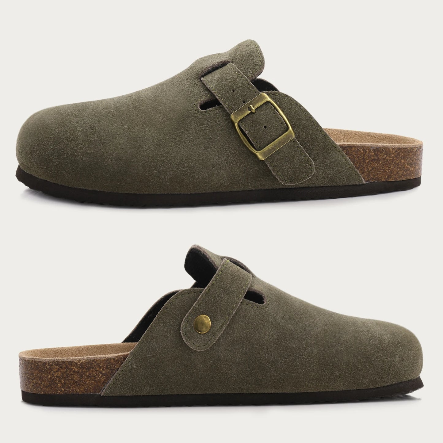 Nature's Shoewear™  Comwarm Fashion Women's Suede Mules Slippers and Men Clogs