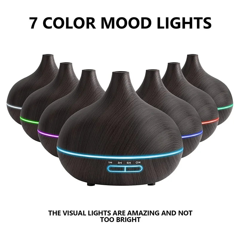 Nature's Shoewear™ 550ml Wood Color USB Aroma Diffuser.