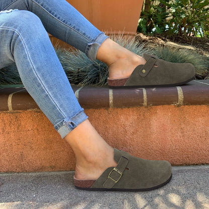 Nature's Shoewear™  Comwarm Fashion Women's Suede Mules Slippers and Men Clogs
