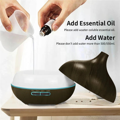 Nature's Shoewear™ 550ml Wood Color USB Aroma Diffuser.
