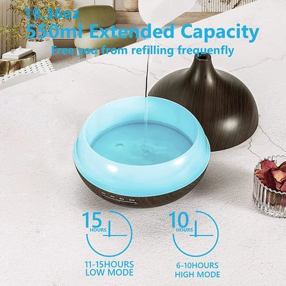 Nature's Shoewear™ 550ml Wood Color USB Aroma Diffuser.