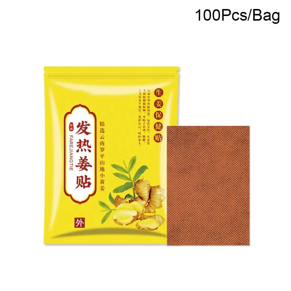Nature's Shoewear™ 100pcs Ginger Patch Self-Heating Heat Compresses